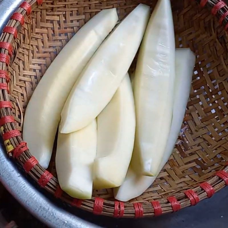 Bước 1 Sơ chế đu đủ xanh Luộc đu đủ xanh