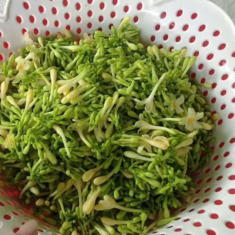 Bước 1 Sơ chế hoa đu đủ đực tươi Trà hoa đu đủ đực