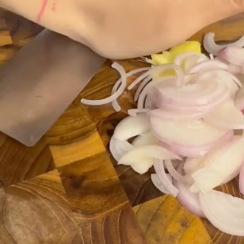 Bước 1 Sơ chế nguyên liệu Cơm đảo gà rang