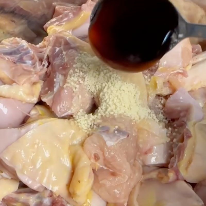 Bước 1 Sơ chế nguyên liệu Cơm đảo gà rang