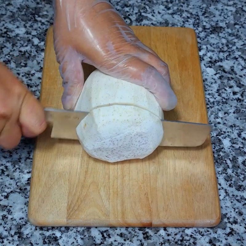 Bước 1 Sơ chế và hấp khoai môn tươi Trà sữa khoai môn tươi