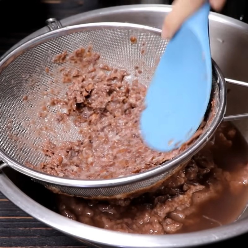 Bước 1 Sơ chế và nấu đậu đỏ Bánh trung thu nhân đậu đỏ