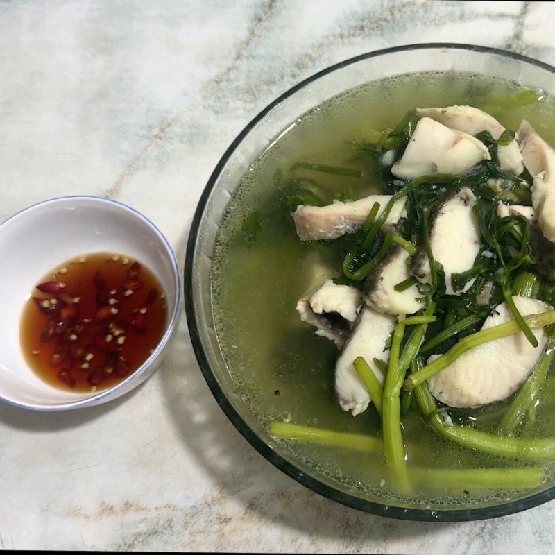 Bước 5 Thành phẩm Canh cá nấu rau cần