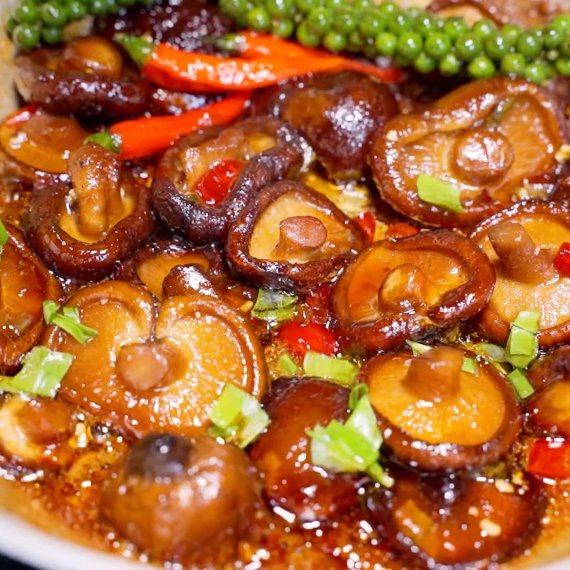 Bước 6 Thành phẩm Nấm đông cô kho tiêu