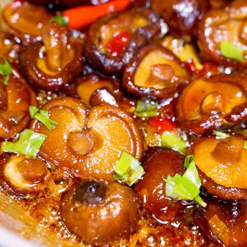 Bước 6 Thành phẩm Nấm đông cô kho tiêu