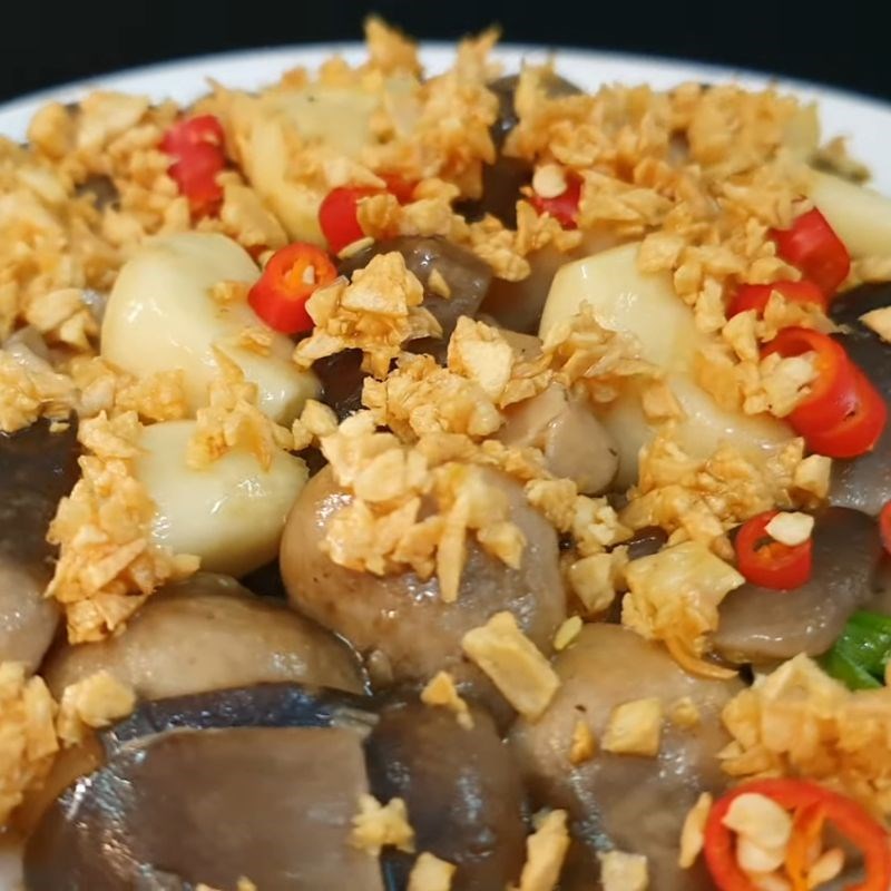 Bước 6 Thành phẩm Nấm rơm xào tỏi