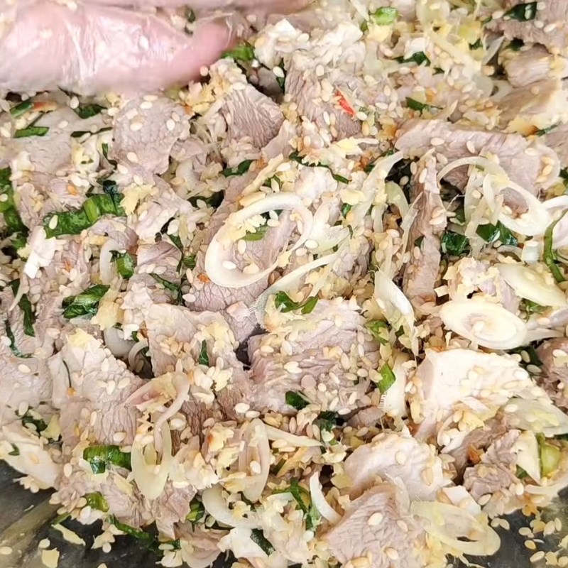 Bước 3 Trộn nộm thịt lợn Nộm thịt lợn