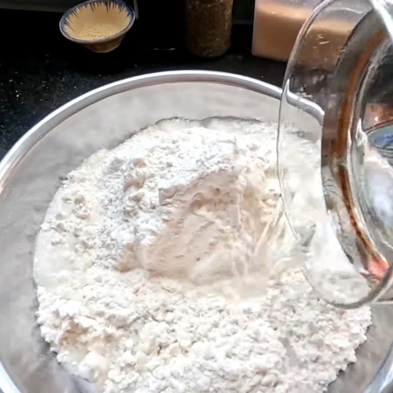 Bước 1 Trộn và ủ bột Chả lụa chay từ bột mì