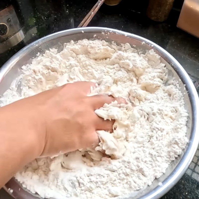 Bước 1 Trộn và ủ bột Chả lụa chay từ bột mì