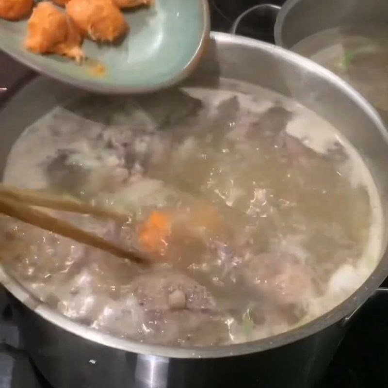 Bước 3 Um thịt vịt Cháo bột vịt