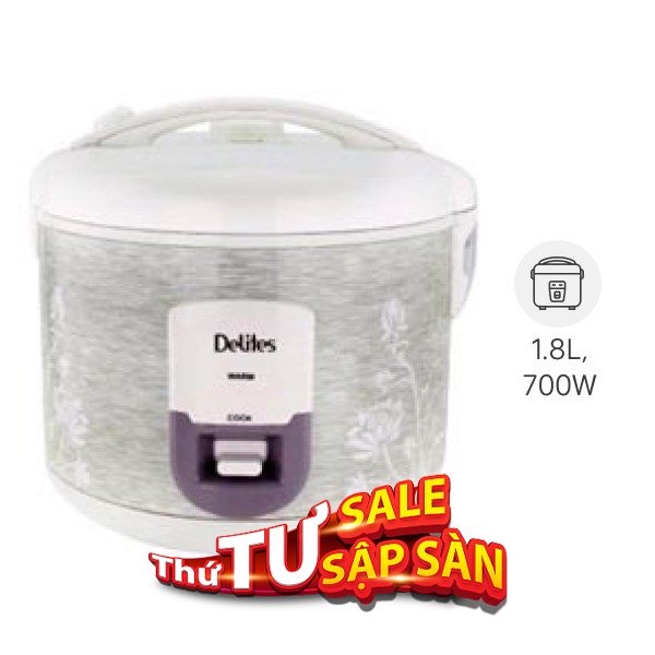 Nồi cơm nắp gài Delites 1.8 lít NCG1805