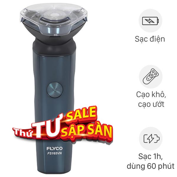 Máy cạo râu khô và ướt Flyco FS165VN