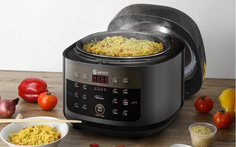 Nồi chi&ecirc;n kh&ocirc;ng dầu kết hợp &aacute;p suất đa năng Elmich AFE-1808