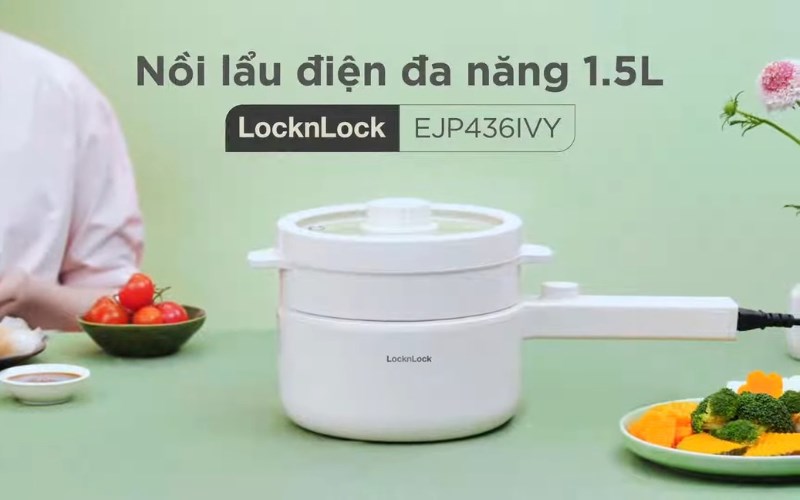 Nồi điện đa năng Lock&Lock Electric Multi Pot 1.5L EJP436IVY