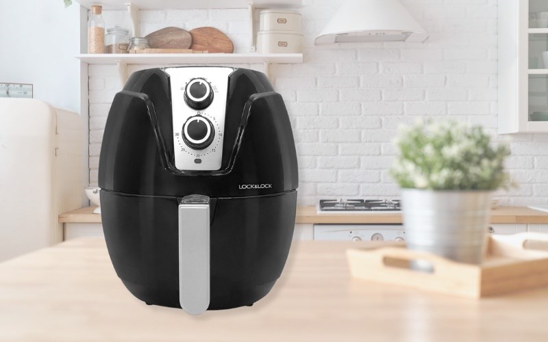 Nồi chi&ecirc;n kh&ocirc;ng dầu Lock&Lock EJF161BLK 3.2 l&iacute;t