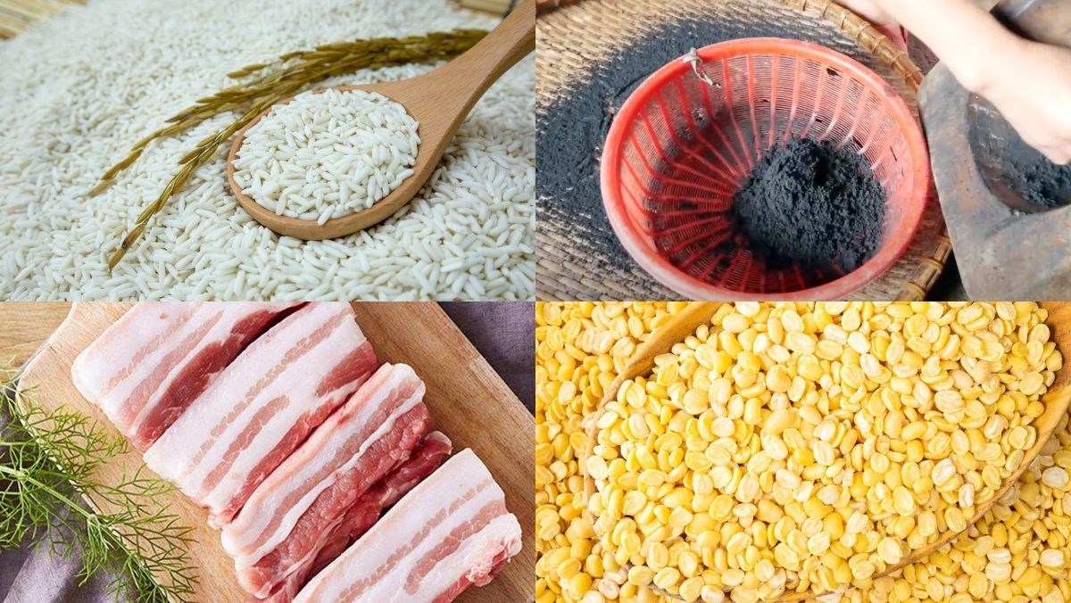 Nguyên liệu món ăn bánh chưng đen