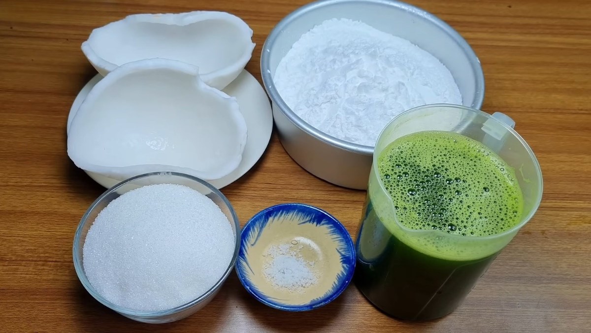 Nguyên liệu món ăn cách làm bánh ít bột năng