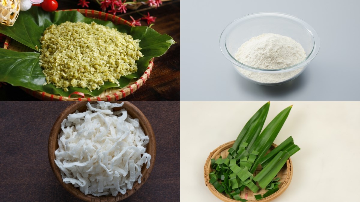 Nguyên liệu món ăn cách làm bánh xu xê cốm