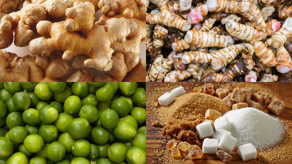 Nguyên liệu món ăn bia gừng