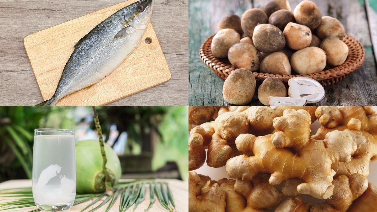 Nguyên liệu món ăn cá cam hấp
