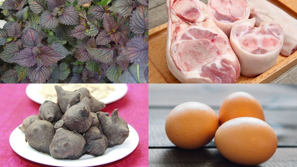 Nguyên liệu món ăn cháo ấu tẩu