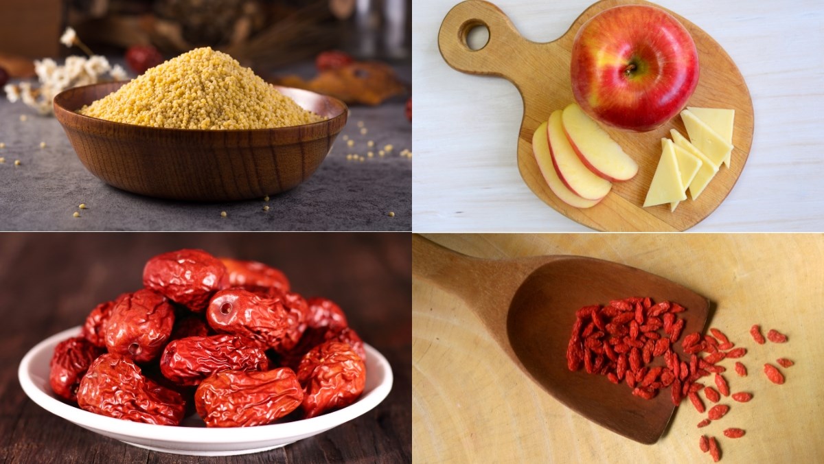 Nguyên liệu món ăn cách nấu cháo hạt kê táo đỏ