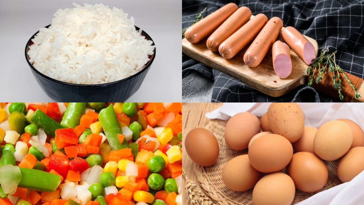 Nguyên liệu món ăn cách làm cơm rang giòn