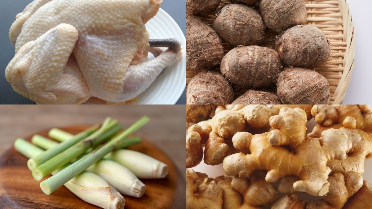 Nguyên liệu món ăn gà om sấu