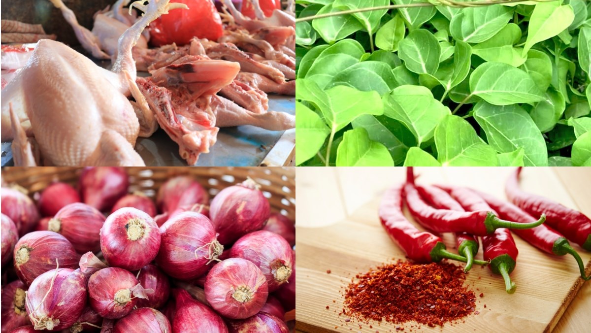 Nguyên liệu món ăn cách làm gà xào lá giang