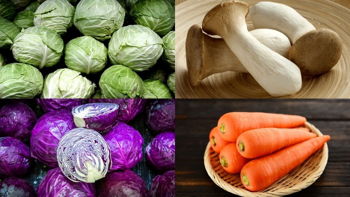 Nguyên liệu món ăn gỏi chay ngũ sắc