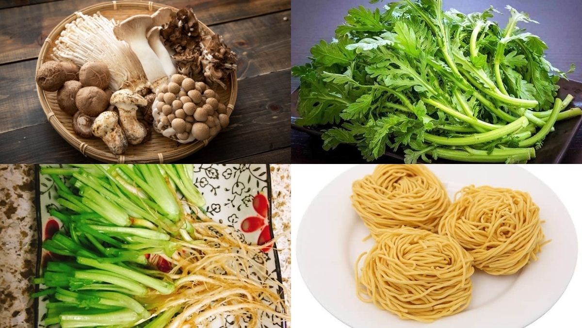 Nguyên liệu món ăn lẩu nấm thập cẩm