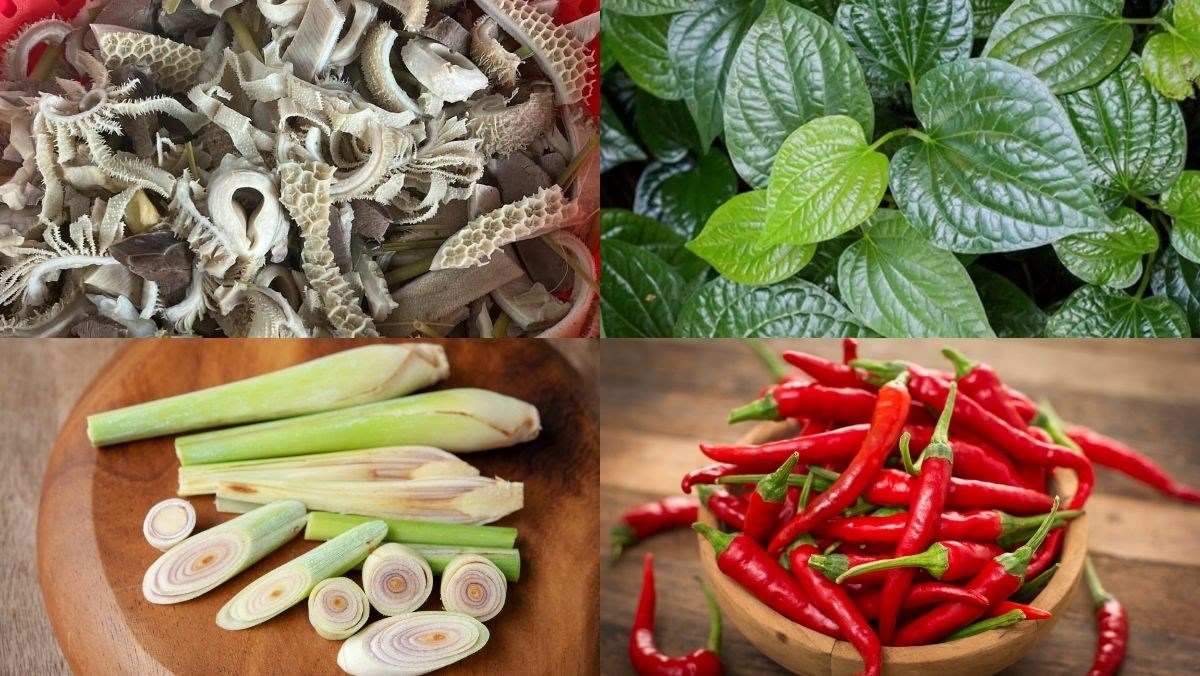 Nguyên liệu món ăn lòng bò xào lá lốt