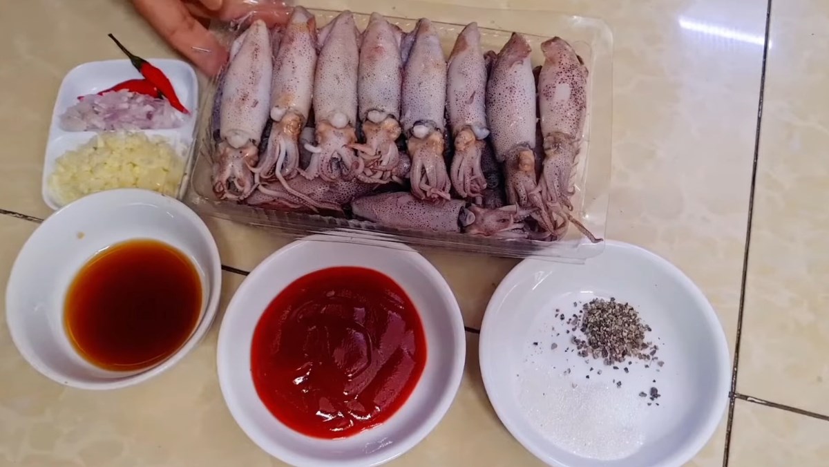 Nguyên liệu món ăn cách làm món mực cơm chiên nước mắm