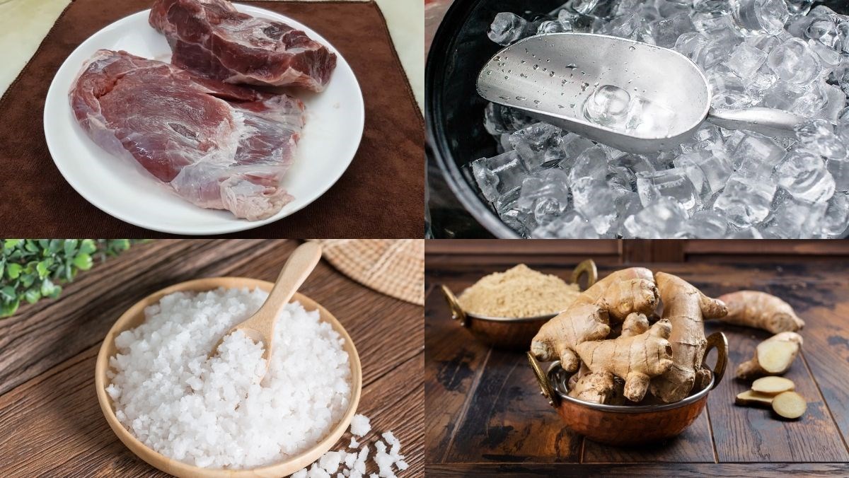 Nguyên liệu món ăn nạm bò luộc