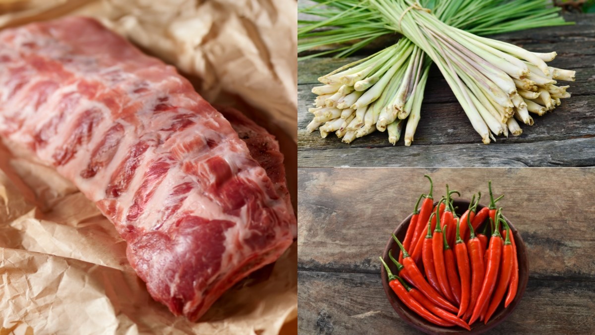 Nguyên liệu món ăn bí quyết làm sườn muối sả chiên