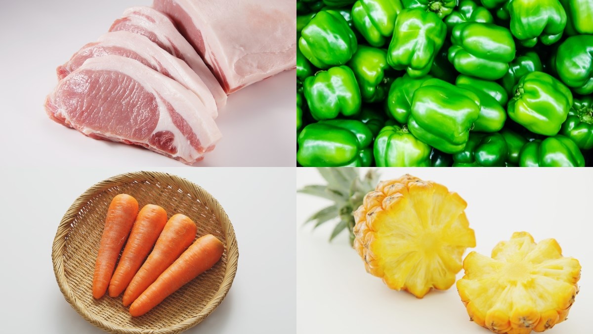 Nguyên liệu món ăn cách làm thịt heo chiên giòn sốt chua ngọt hàn quốc