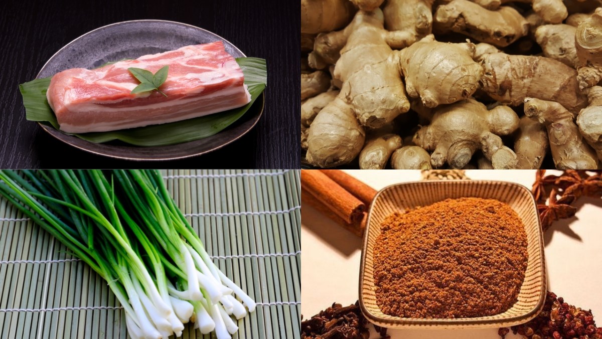 Nguyên liệu món ăn cách làm thịt quay giòn bì bằng chảo chiên