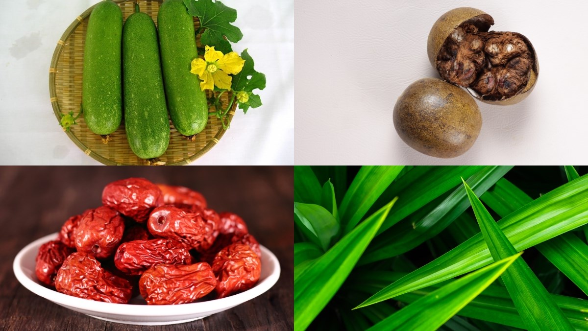 Nguyên liệu món ăn cách nấu trà bí đao la hán quả