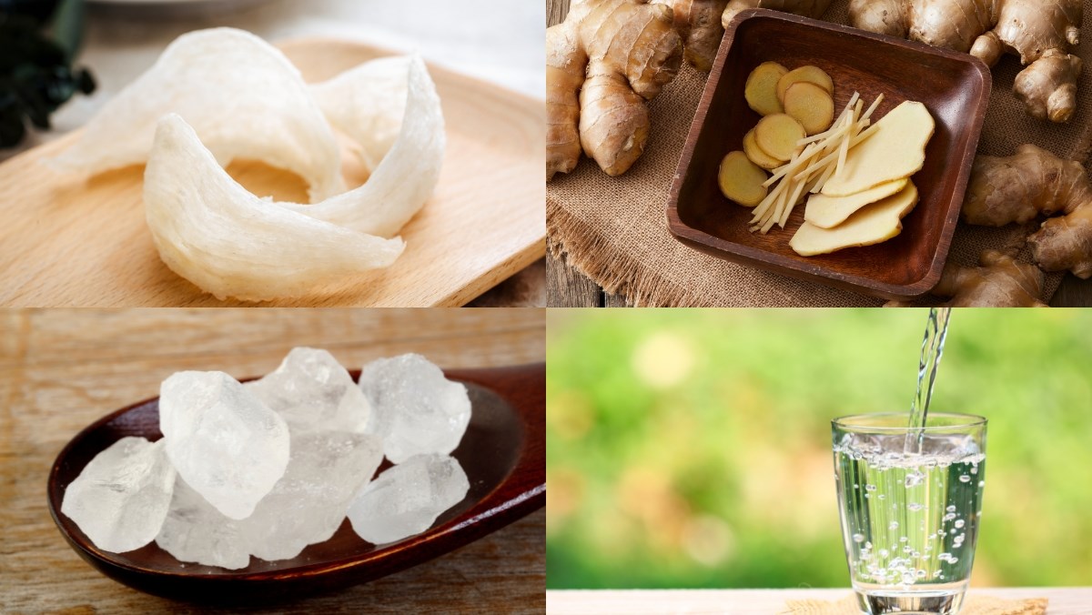 Nguyên liệu món ăn cách làm yến chưng gừng
