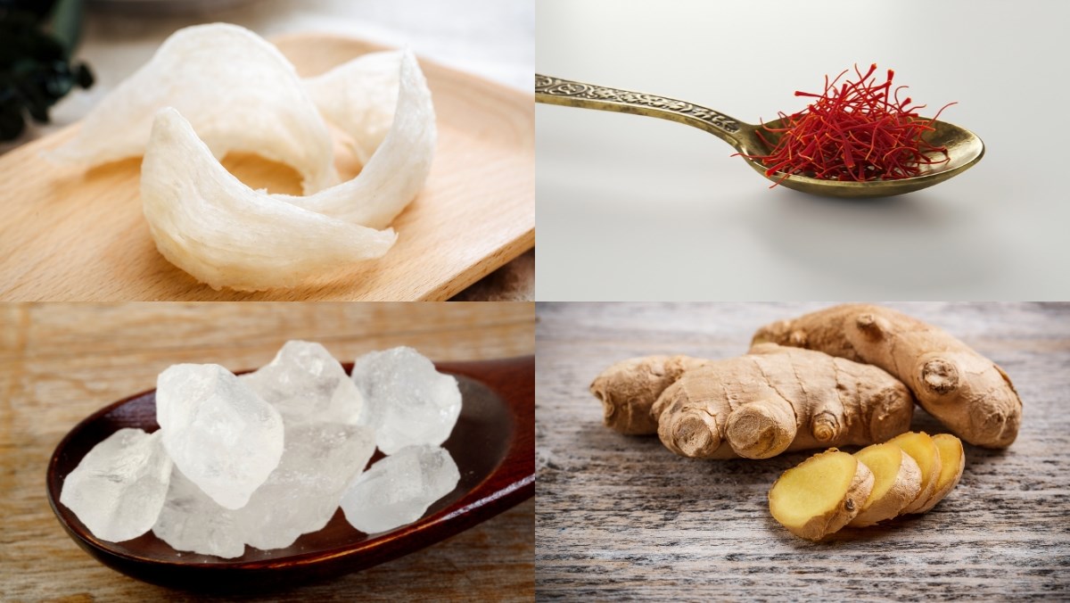 Nguyên liệu món ăn cách làm yến chưng saffron