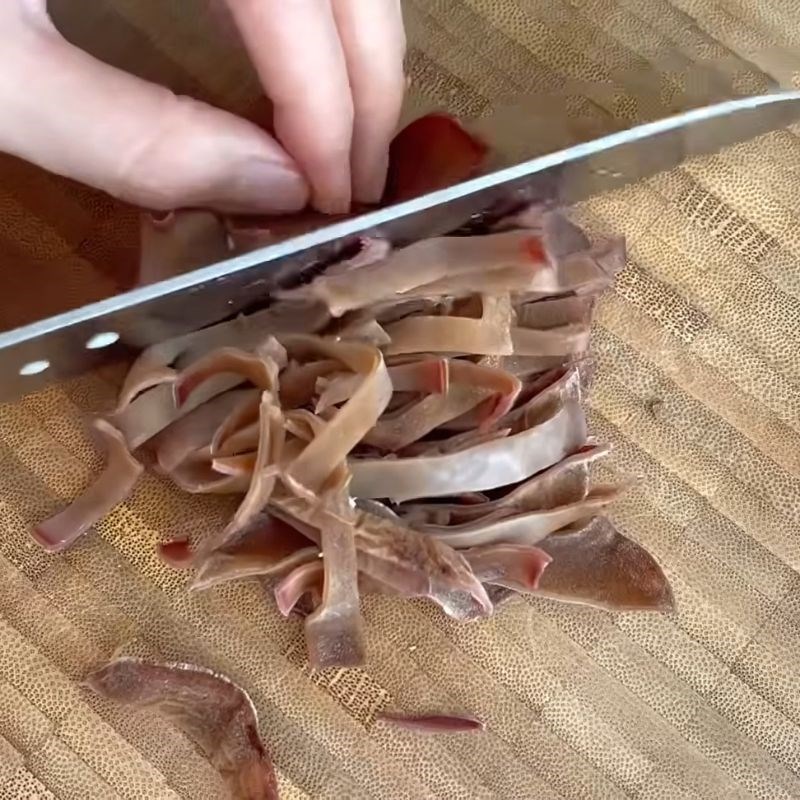 Bước 2 Chuẩn bị nhân gỏi chay Gỏi chay ngũ sắc