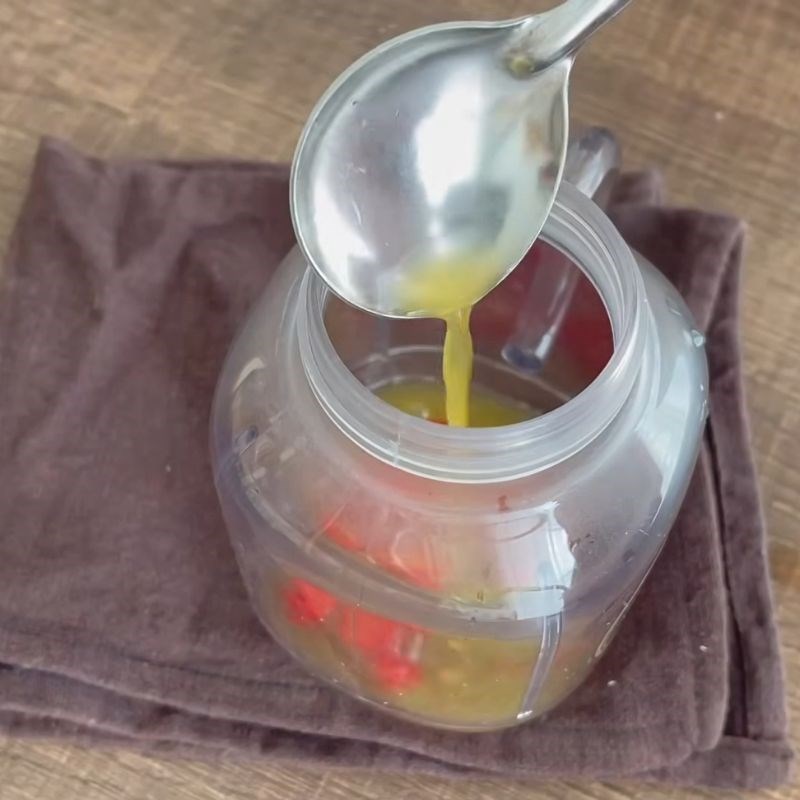 Bước 3 Làm nước trộn gỏi chay chua ngọt Gỏi chay ngũ sắc