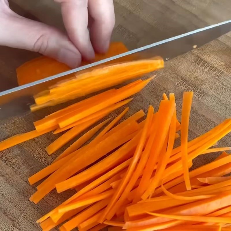 Bước 1 Sơ chế rau củ quả tươi Gỏi chay ngũ sắc