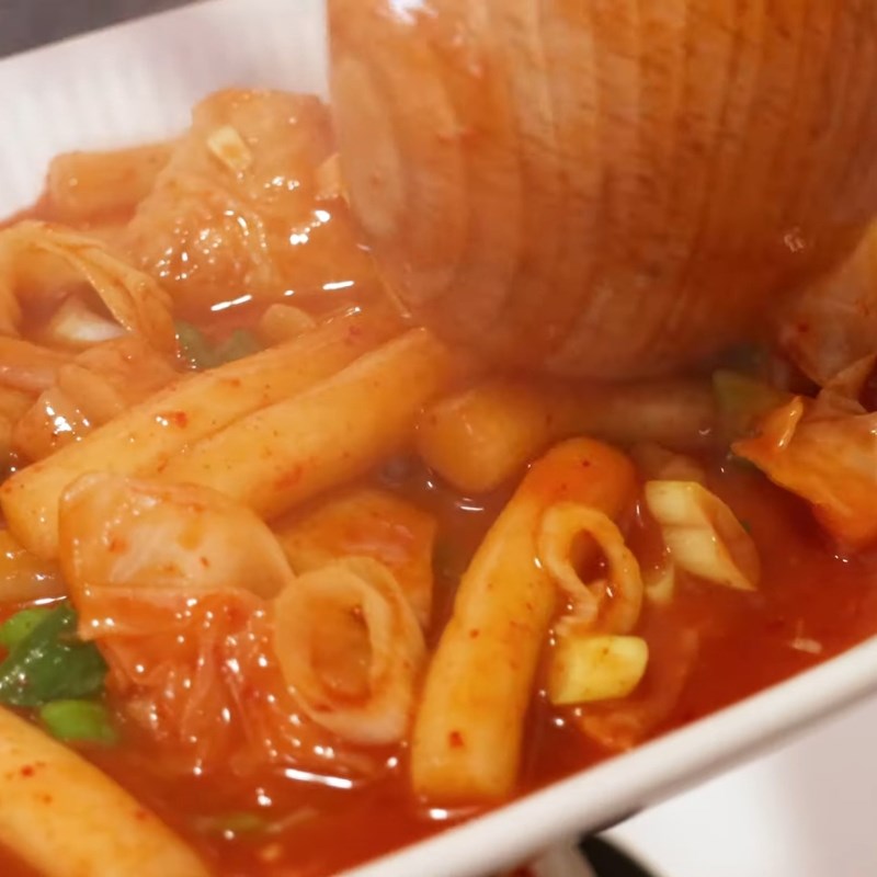 Bước 4 Thành phẩm Tokbokki chả cá