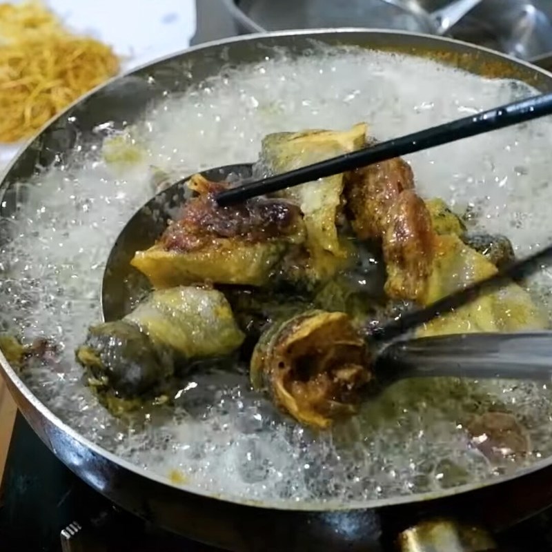 Bước 5 Chiên thịt ba ba vàng giòn Ba ba rang muối