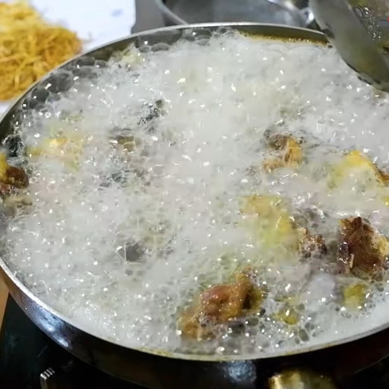 Bước 5 Chiên thịt ba ba vàng giòn Ba ba rang muối