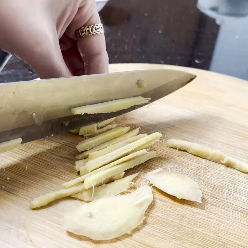 Bước 2 Chuẩn bị gừng Yến chưng gừng