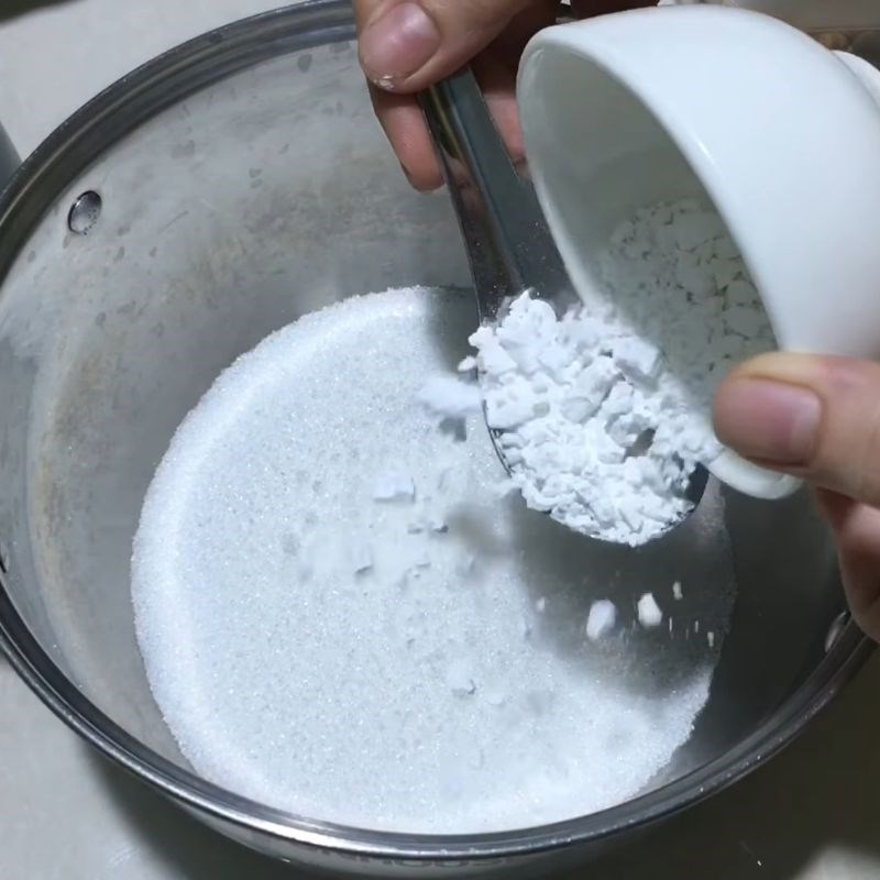 Bước 1 Chuẩn bị hỗn hợp kem dừa sữa Kem ống