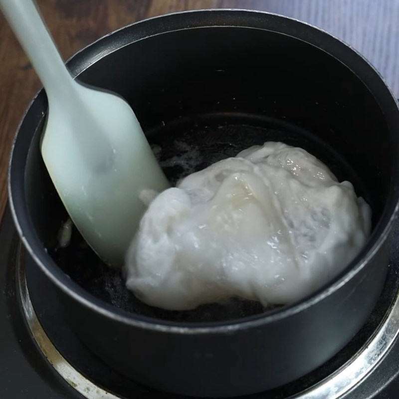 Bước 5 Chuẩn bị vỏ bánh xu xê màu trắng Bánh xu xê cốm