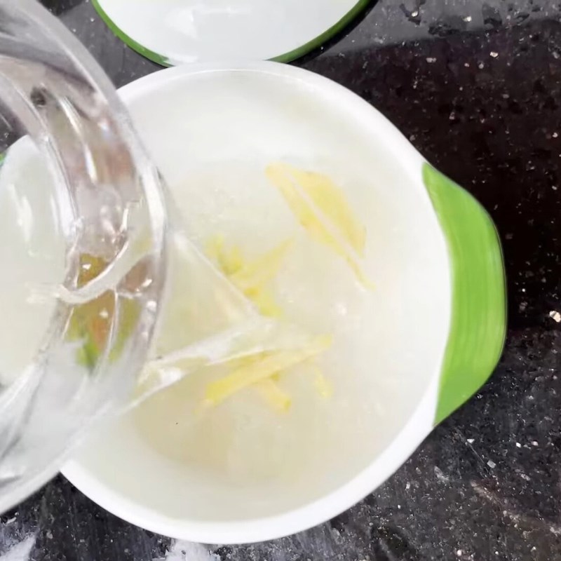 Bước 3 Chưng yến Yến chưng gừng